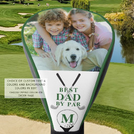 BEST DAD BY PAR Foto Monogram Groen Golfheadcover