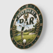 Best Dad by Par Funny Golf Gift for Dad  Grote Klok (Hoek)