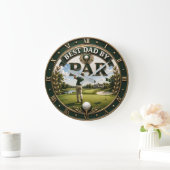 Best Dad by Par Funny Golf Gift for Dad  Grote Klok (Huis)
