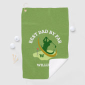 Best Dad By Par Gepersonaliseerde Mannen Golfhandd Golfhanddoek (Insitu)