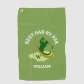 Best Dad By Par Gepersonaliseerde Mannen Golfhandd Golfhanddoek (Voorkant)