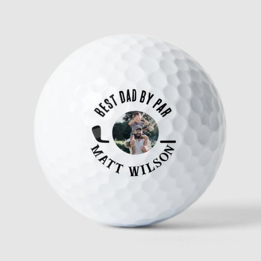 Best Dad by Par Gift voor hem Vaderdag Golfballen (Voorkant)