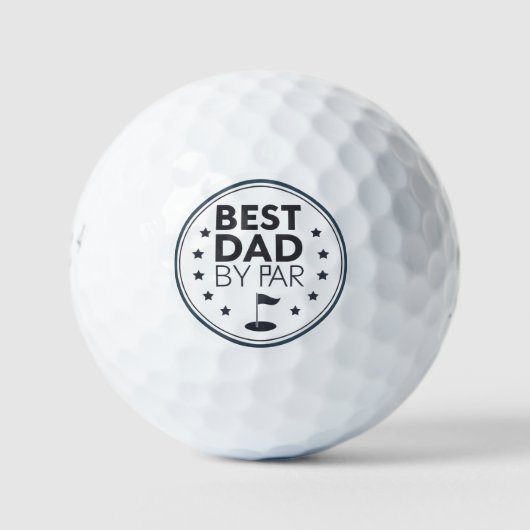 Best Dad By Par Golf Badge Design Golfballen (Voorkant)