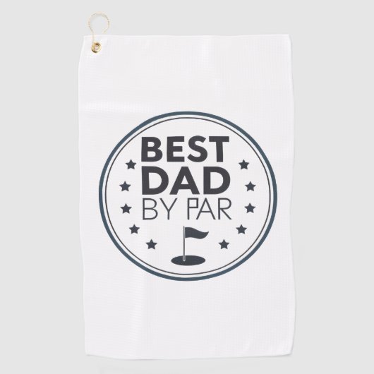 Best Dad By Par Golf Badge Design Golfhanddoek (Voorkant)