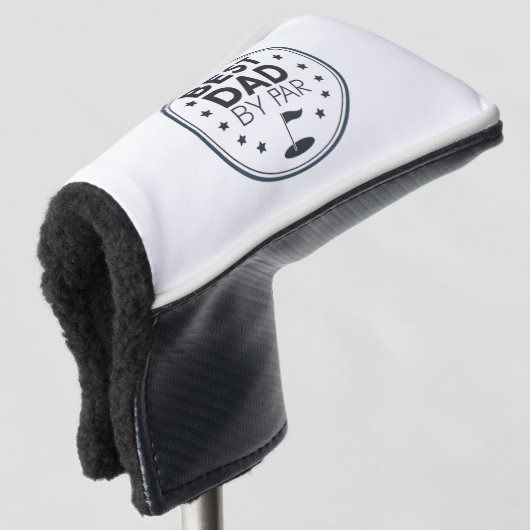 Best Dad By Par Golf Badge Design Golfheadcover (3/4 voorkant)
