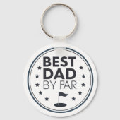 Best Dad By Par Golf Badge Design Sleutelhanger (Voorkant)
