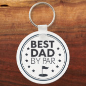 Best Dad By Par Golf Badge Design Sleutelhanger (Voorkant)