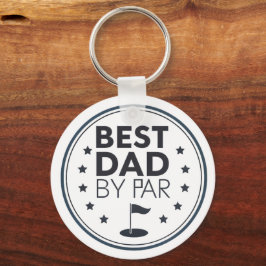 Best Dad By Par Golf Badge Design Sleutelhanger