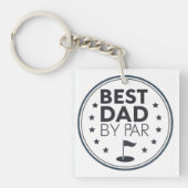 Best Dad By Par Golf Badge Design Sleutelhanger (voorkant)