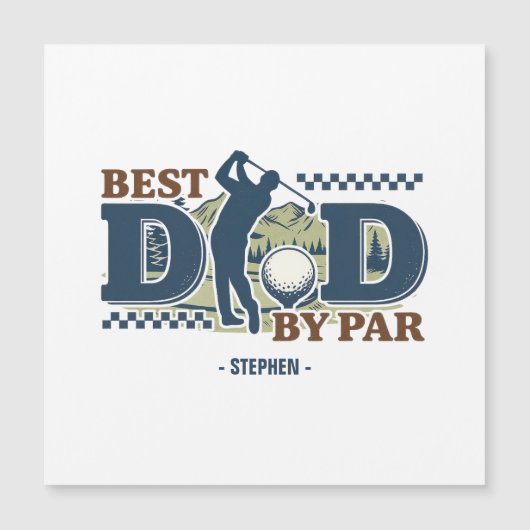 Best Dad By Par – Golf Dad Silhouette Design (Voorkant)