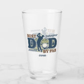 Best Dad By Par – Golf Dad Silhouette Design Glas (Achterkant)