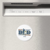 Best Dad By Par – Golf Dad Silhouette Design Magneet (Insitu (Vaatwasser))