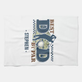 Best Dad By Par – Golf Dad Silhouette Design Theedoek (Horizontaal)