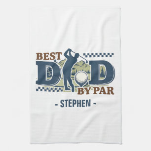 Best Dad By Par – Golf Dad Silhouette Design Theedoek