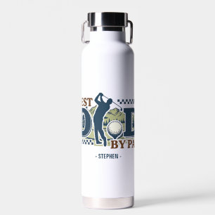 Best Dad By Par – Golf Dad Silhouette Design Waterfles