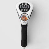 Best Dad By Par Golf Gift Custom Naam Foto Golfheadcover (Voorkant)