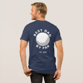 Best Dad By Par Golf Lover Custom Tri-Blend Shirt (Voorkant)