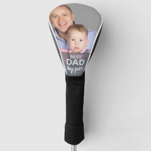 Best Dad by Par Golf Quote Design Golfheadcover (Voorkant)