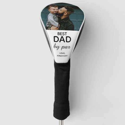Best Dad by Par Golf Quote with Love Golfheadcover (Voorkant)
