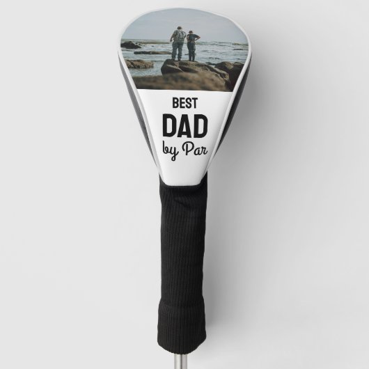 Best Dad by Par Golf Silhouette Design Golfheadcover (Voorkant)