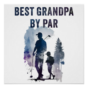 Best Dad By Par – Grappige Sarcastische Golf Pun V Perfect Poster