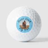 Best Dad By Par Personalized Photo Golf Gift Golfballen (Voorkant)