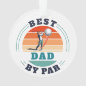 Best Dad By Par Retro Custom Golf Lover Ornament (achterkant)