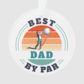 Best Dad By Par Retro Custom Golf Lover Ornament (voorkant)