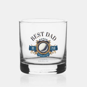 Best Dad By Par Seal Elegant Custom Whisky Glas