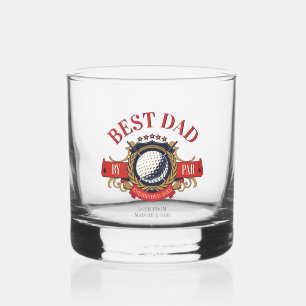 Best Dad By Par Seal Elegant Custom Whisky Glas