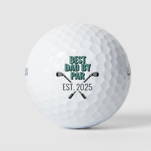 Best Dad by par year opgericht Golfballen (Voorkant)