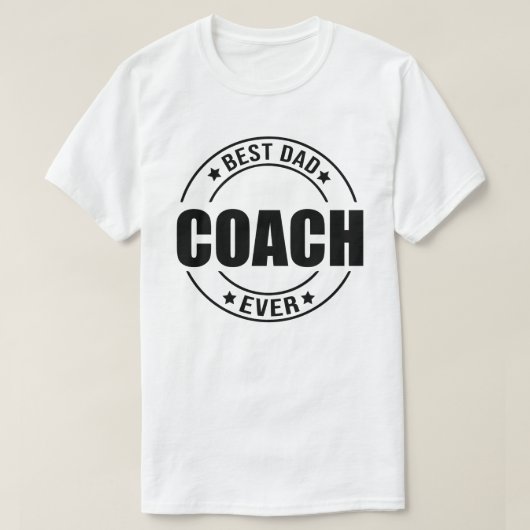 Best Dad Coach Ever, Funny Baseball T-shirt (Design voorkant)