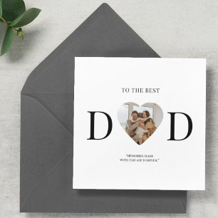 Best Dad Custom Photo Heart Vaderdag