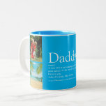 Best Dad Daddy Father Definition 4 Photo Sky Blue Tweekleurige Koffiemok<br><div class="desc">Personaliseert for your special dad,  daddy or father to create a unigift for Father's day,  birthdays,  Christmas or any day you want to show how much he means to you. A perfect way to show him how amazing he is every day. Designed by Thisisnotme©</div>