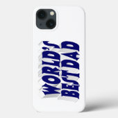 Best Dad dark blue 3d text Case-Mate iPhone Case (Achterkant)
