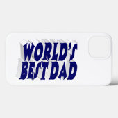Best Dad dark blue 3d text Case-Mate iPhone Case (Achterkant (horizontaal))