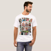 Best Dad Ever 16 Photo Collage Personalized Father T-shirt (Voorkant volledig)