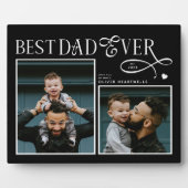  Best Dad Ever 2 Photos Heart Fathers Day Gifts Fotoplaat (Voorkant)