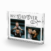 Best Dad Ever 2 Photos Modern Fathers Day Gifts Fotoblokken (Rechts)