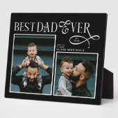  Best Dad Ever 2 Photos Modern Fathers Day Gifts Fotoplaat (Zijkant)