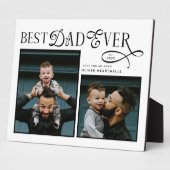  Best Dad Ever 2 Photos Modern Fathers Day Gifts Fotoplaat (Zijkant)