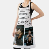 Best Dad Ever 2 Photos Modern Fathers Day Stripes Schort (Insitu)