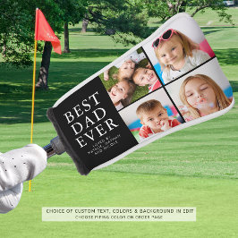 BEST DAD EVER 4 Fotocollage gepersonaliseerd Golfheadcover
