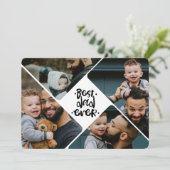 Best Dad Ever 4 Photo Collage Father's day Feestdagenkaart (Staand voorkant)