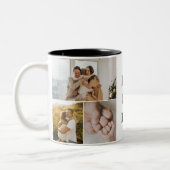 Best Dad Ever 5 Photo Collage Tweekleurige Koffiemok (Links)