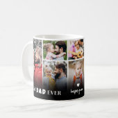 Best Dad Ever 8 Photo Collage Fathers Day Koffiemok (Voorkant links)