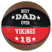 "Best Dad Ever" Aangepaste teamnaam & nummer Basketbal (Voorkant)