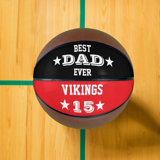 "Best Dad Ever" Aangepaste teamnaam & nummer Basketbal