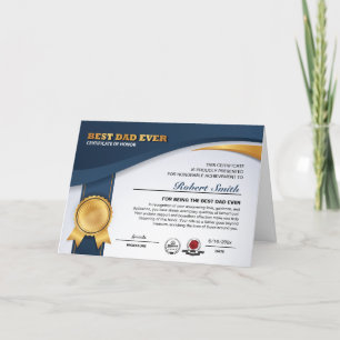  Best Dad Ever Award Kaart
