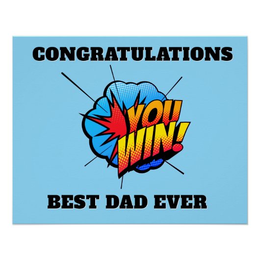 Best Dad Ever Award Perfect Poster (Voorkant)